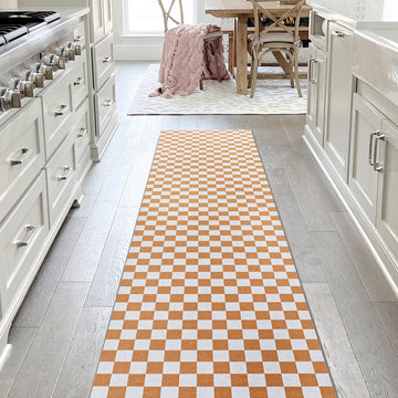 Ainsley Modern Cottage Checkerboard Washable Area Rug